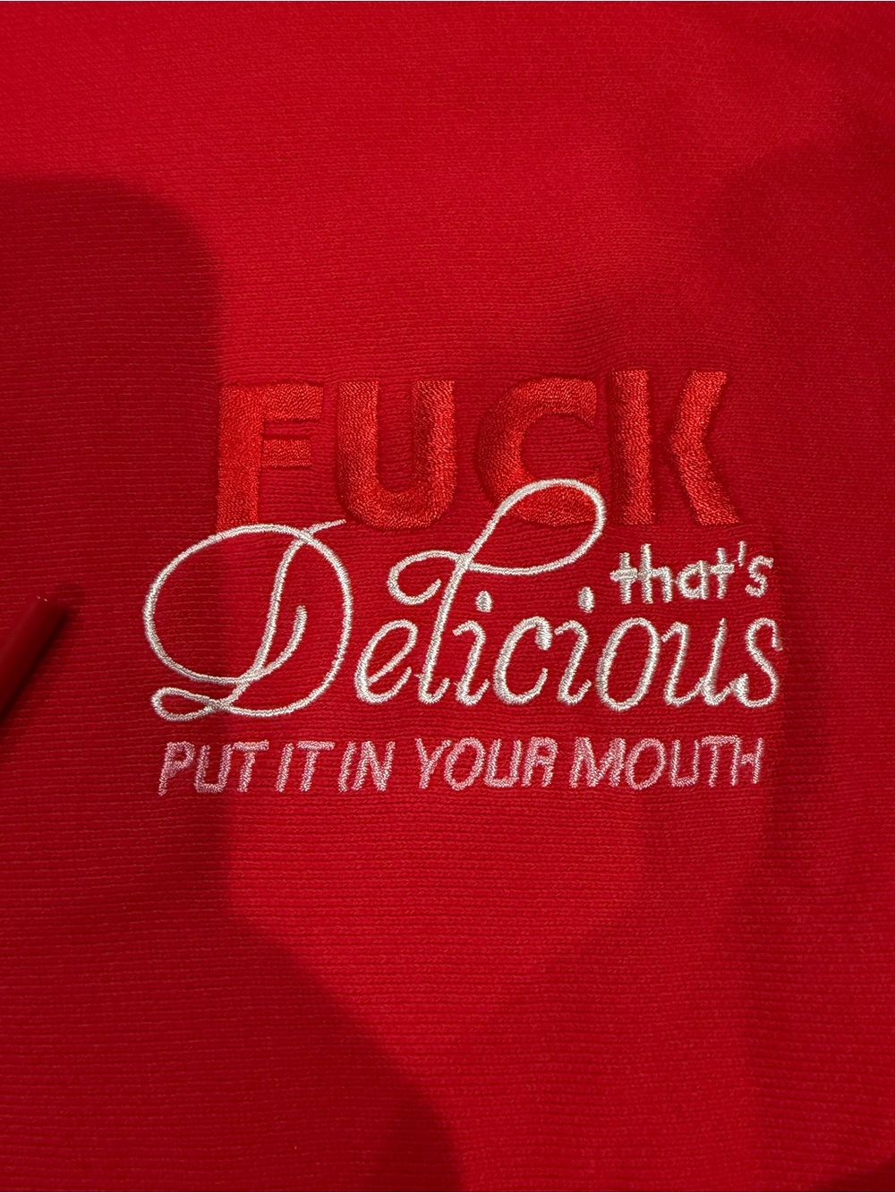 Action Bronson F*ck That’s Delicious Baklava Red Embroidered Hoodie XL